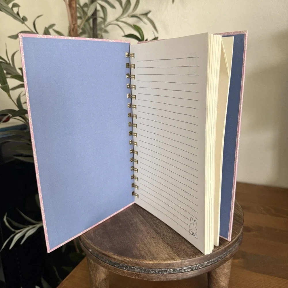 Miffy Flowers Pink Sakura Spiral Notebook 8.75